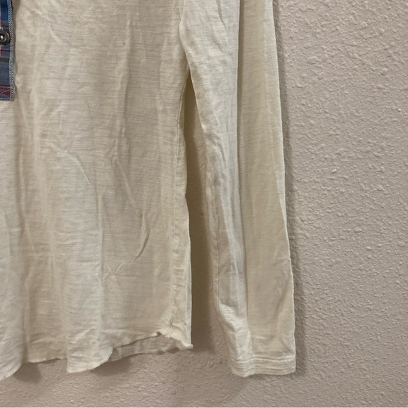 Patagonia White and Tan Long Sleeve Buttoned T-Shirt Organic Cotton Size S - Picture 6 of 14